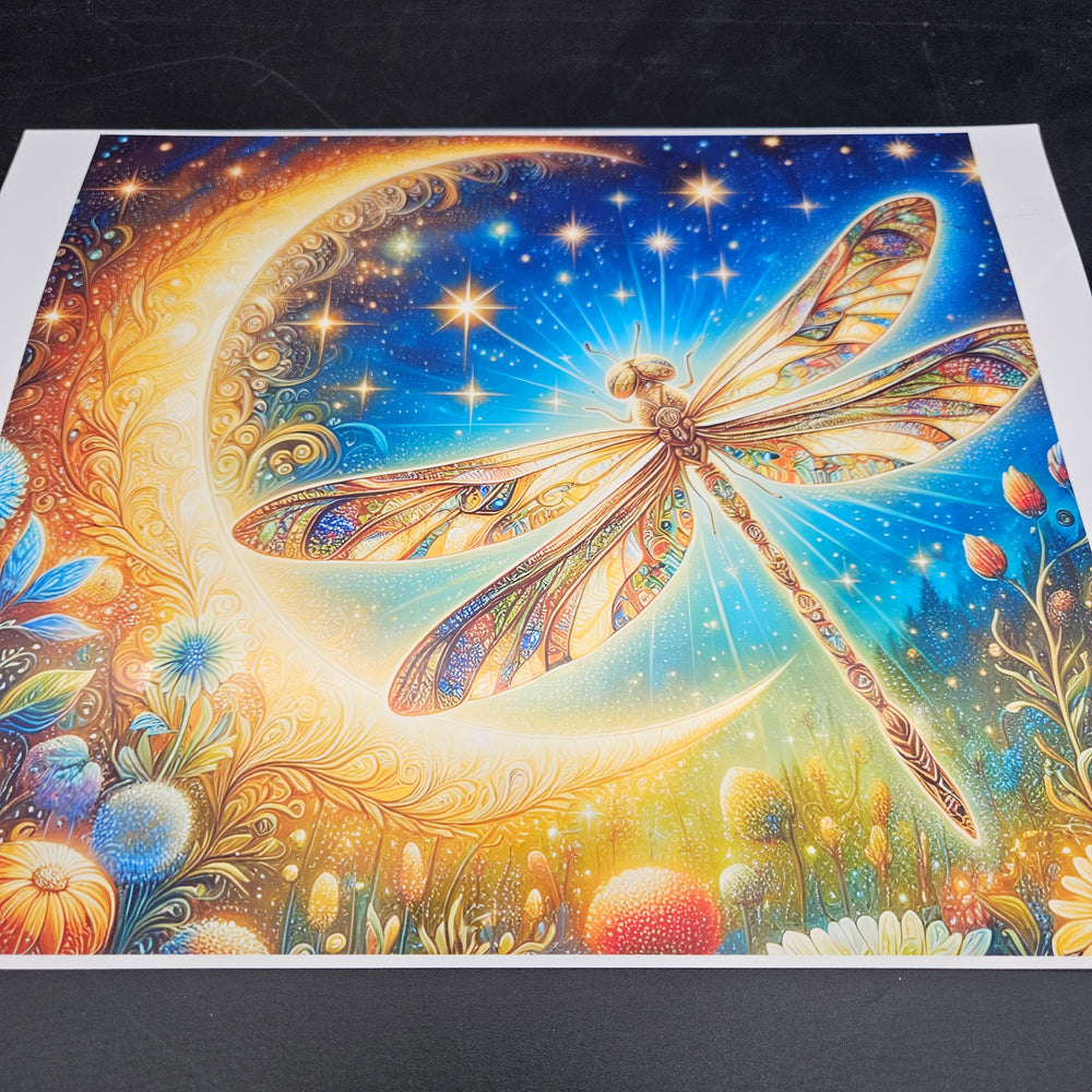 
            
                Load image into Gallery viewer, Printed Vinyl Sheet - Golden Dragonfly
            
        