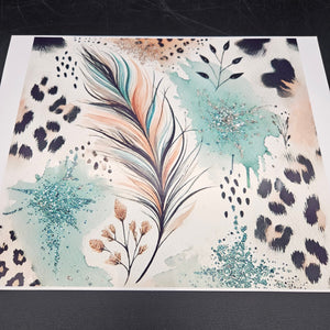 
            
                Load image into Gallery viewer, Printed Vinyl Sheet - Leopard Feather
            
        