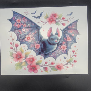 
            
                Load image into Gallery viewer, Printed Vinyl Sheet - Filigree Bat
            
        