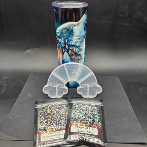 
            
                Load image into Gallery viewer, Howl at the Moon - Glass Rhinestone Tumbler Bundle
            
        