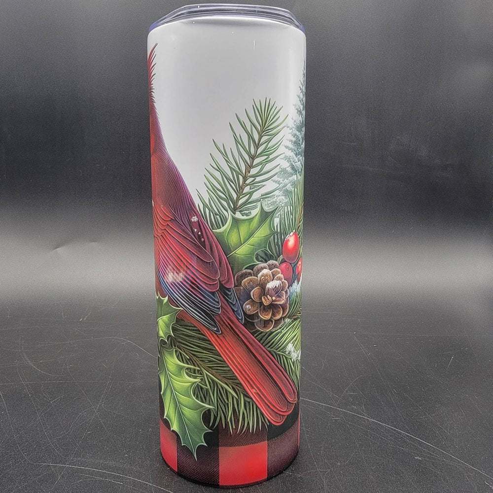 Pre-Sublimated 20oz Tumbler - Holly Cardinal