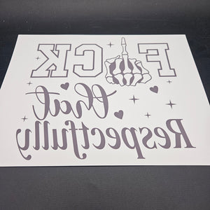 Sublimation Print of 20oz Wrap - F That