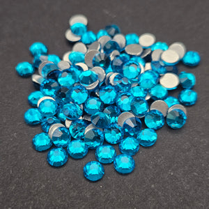 
            
                Load image into Gallery viewer, Single Color Rhinestones - Capri Blue - GLASS
            
        
