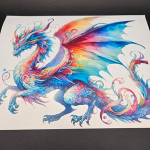 Printed Vinyl Sheet - Rainbow Dragon