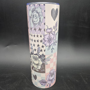 Pre-Sublimated 20oz Tumbler - Soft Patchwork