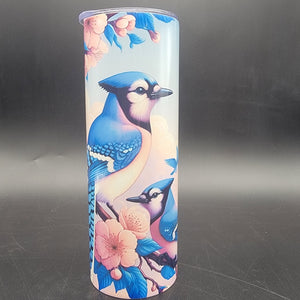 Pre-Sublimated 20oz Tumbler - Blue Birds
