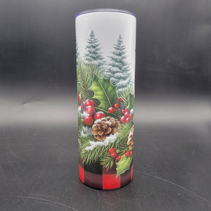 Pre-Sublimated 20oz Tumbler - Holly Cardinal