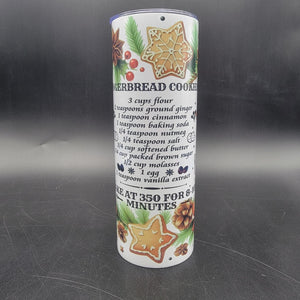 
            
                Load image into Gallery viewer, Pre-Sublimated 20oz Tumbler - Gingerbread Recipe
            
        