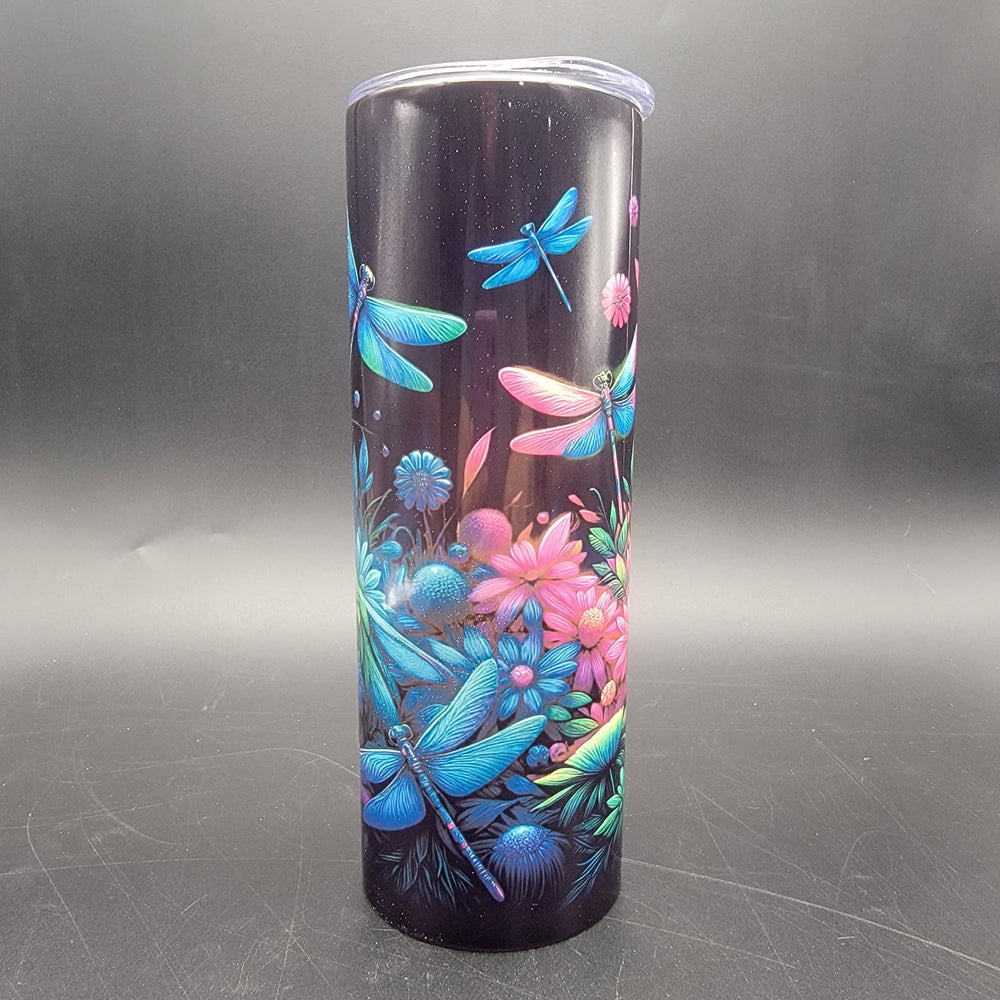 Pre-Sublimated 20oz Tumbler - Garden Dragonflies