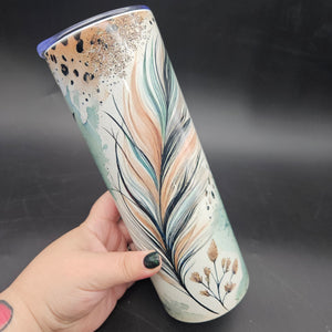 Pre-Sublimated 20oz Tumbler - Leopard Feather