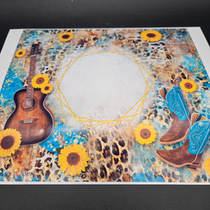 Printed Vinyl Sheet - Turquoise On My Guitar