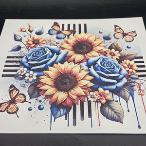 Sublimation Print of 20oz Wrap - Sunflower Skies