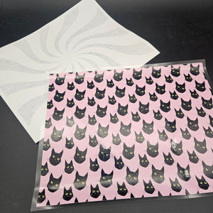 
            
                Load image into Gallery viewer, Pre-Cut UV-DTF - Black Cat Swirl
            
        