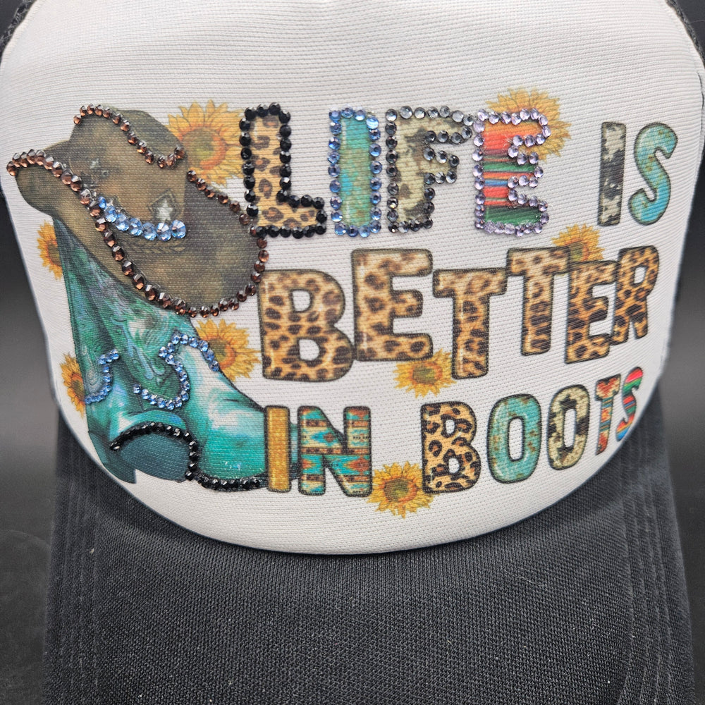 
            
                Load image into Gallery viewer, Sublimated Hat - Better In Boots
            
        