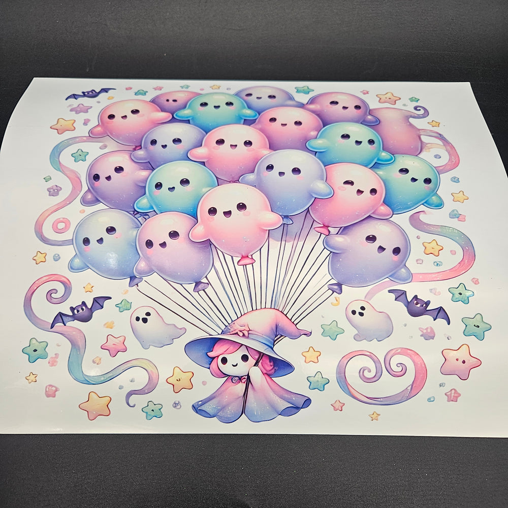 
            
                Load image into Gallery viewer, Printed Vinyl Sheet - Balloon Ghosts
            
        