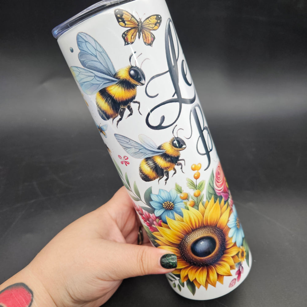 Sublimated 20oz Tumbler - Bee Positive