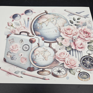 Sublimation Print of 20oz Wrap - Bon Voyage