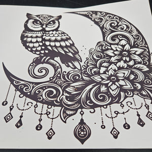 
            
                Load image into Gallery viewer, Sublimation Print of 20oz Wrap - Lunar Owl
            
        