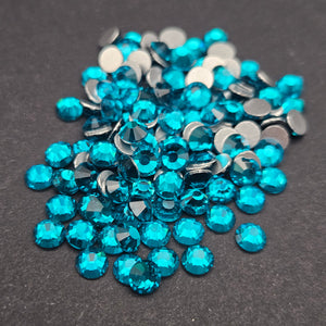 Single Color Rhinestones - Peacock Blue - GLASS