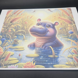 Sublimation Print of 20oz Wrap - Happy Hippo