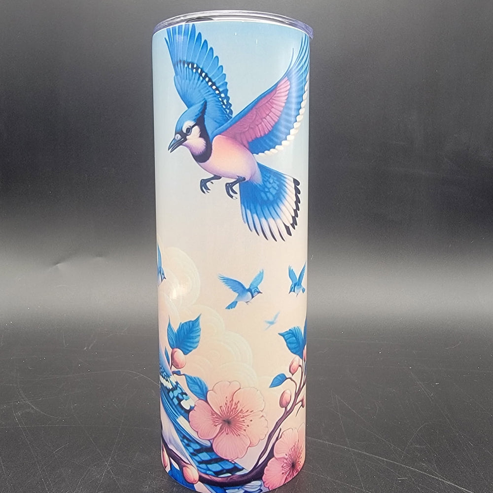 Pre-Sublimated 20oz Tumbler - Blue Birds