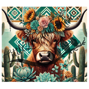 
            
                Load image into Gallery viewer, Printed Vinyl Sheet - Sage Fluffy Bull
            
        