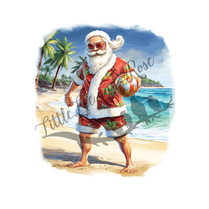 
            
                Load image into Gallery viewer, Santa At The Beach Clear Waterslide
            
        