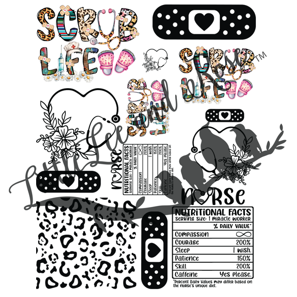 
            
                Load image into Gallery viewer, 1 Scrub Life Total Tumbler Instant Transfer Sheet
            
        