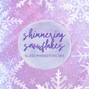 Multicolored Rhinestone Mix - Shimmering Snowflakes - GLASS