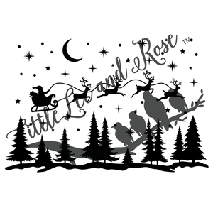 Sleigh Silhouette Sublimation Print