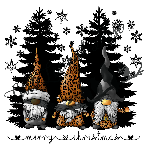 Snowy Leopard Gnomes - Sublimation Print