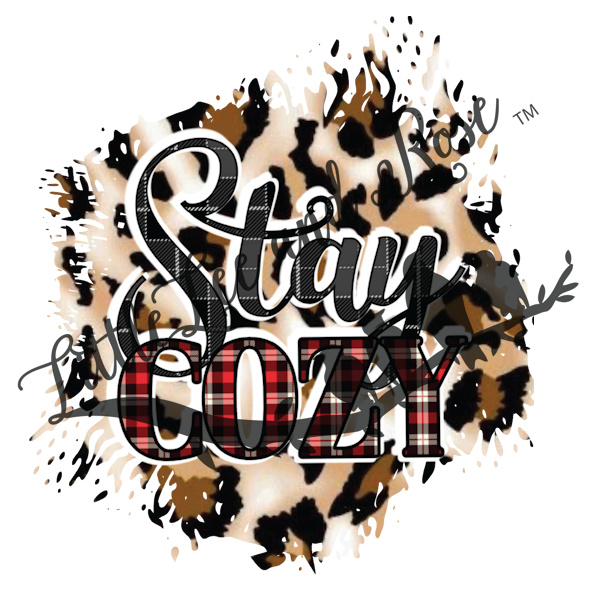 Stay Cozy Leopard - Sublimation Print