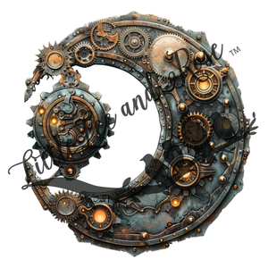 Steampunk Moon Instant Transfer