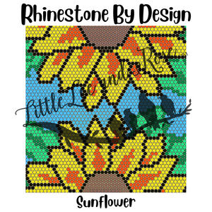 Sublimation Print of Rhinestone by Design - Sunflowers