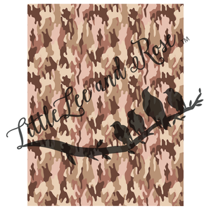 Tan Camo Full Sheet 8.5x11 Instant Transfer