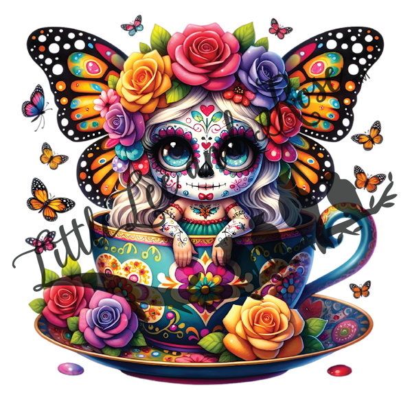 
            
                Load image into Gallery viewer, Teacup Sugar Skull UV-DTF
            
        