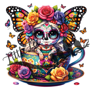 
            
                Load image into Gallery viewer, Teacup Sugar Skull UV-DTF
            
        