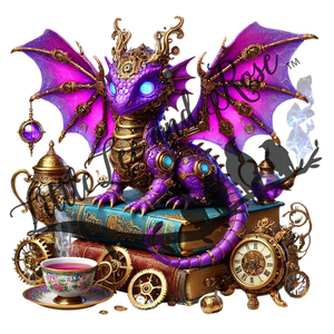 .Tea Time Dragon - Tumbler, Sublimation, or Vinyl