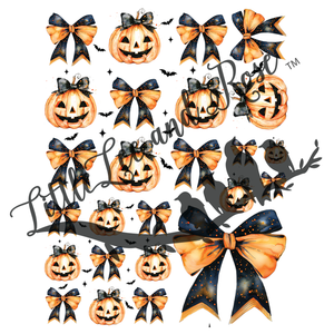 Traditional Halloween Bows UV-DTF Sheet