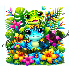 
            
                Load image into Gallery viewer, Printed Vinyl Sheet - Tropical Friends
            
        