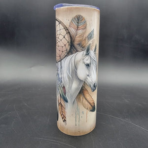 
            
                Load image into Gallery viewer, Pre-Sublimated 20oz Tumbler - White Horse Dreams
            
        