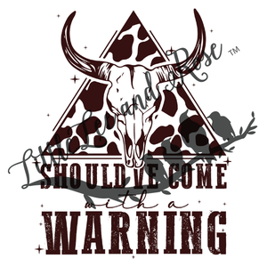 Warning UV-DTF
