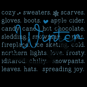 Winter Scrabble UV-DTF