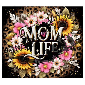 Mom Life Wreath 20oz Wrap Instant Transfer