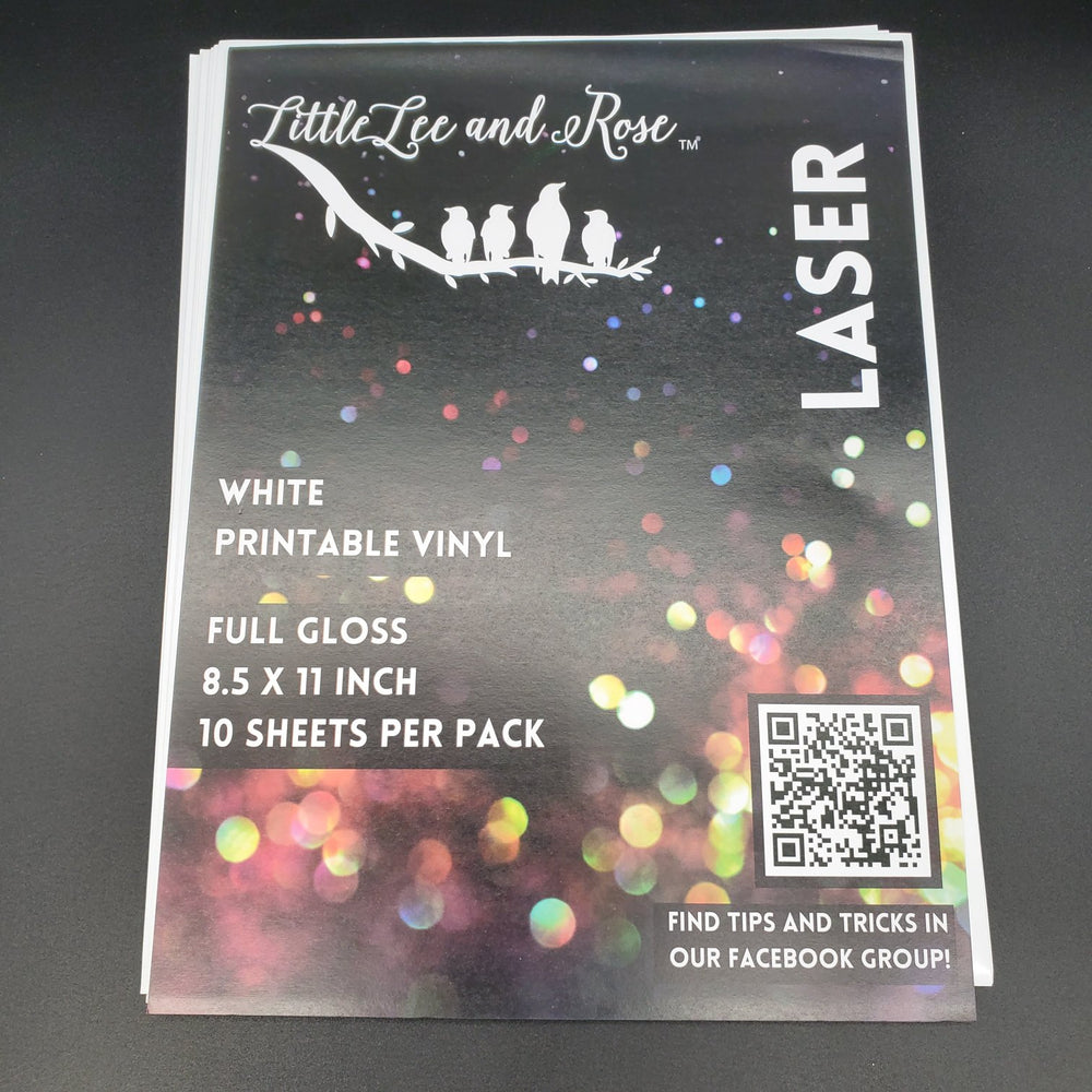 LittleLee and Rose White Laser Printable Vinyl