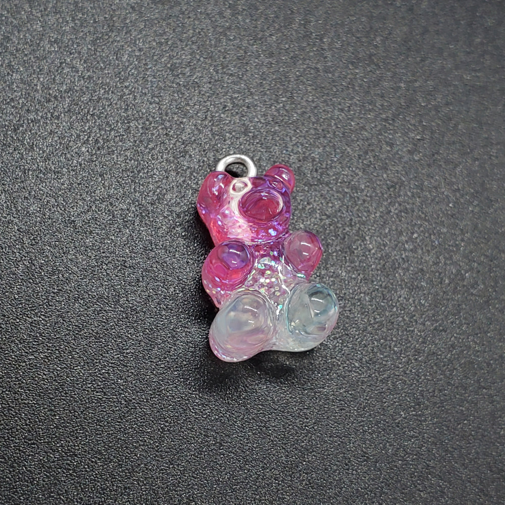 Colorful Gummy Ch Bear Pendant Glitter Resin Bear Ch Gummy Bear