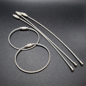 Stainless Steel Wire Keychain - 5 pack