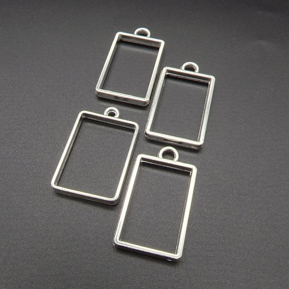 Charms - Silver Small Rectangle