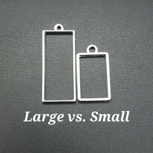 
            
                Load image into Gallery viewer, Charms - Silver Small Rectangle
            
        