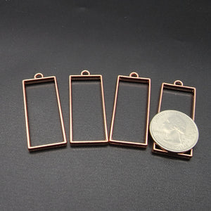 Rose Gold Large Rectangle Charms